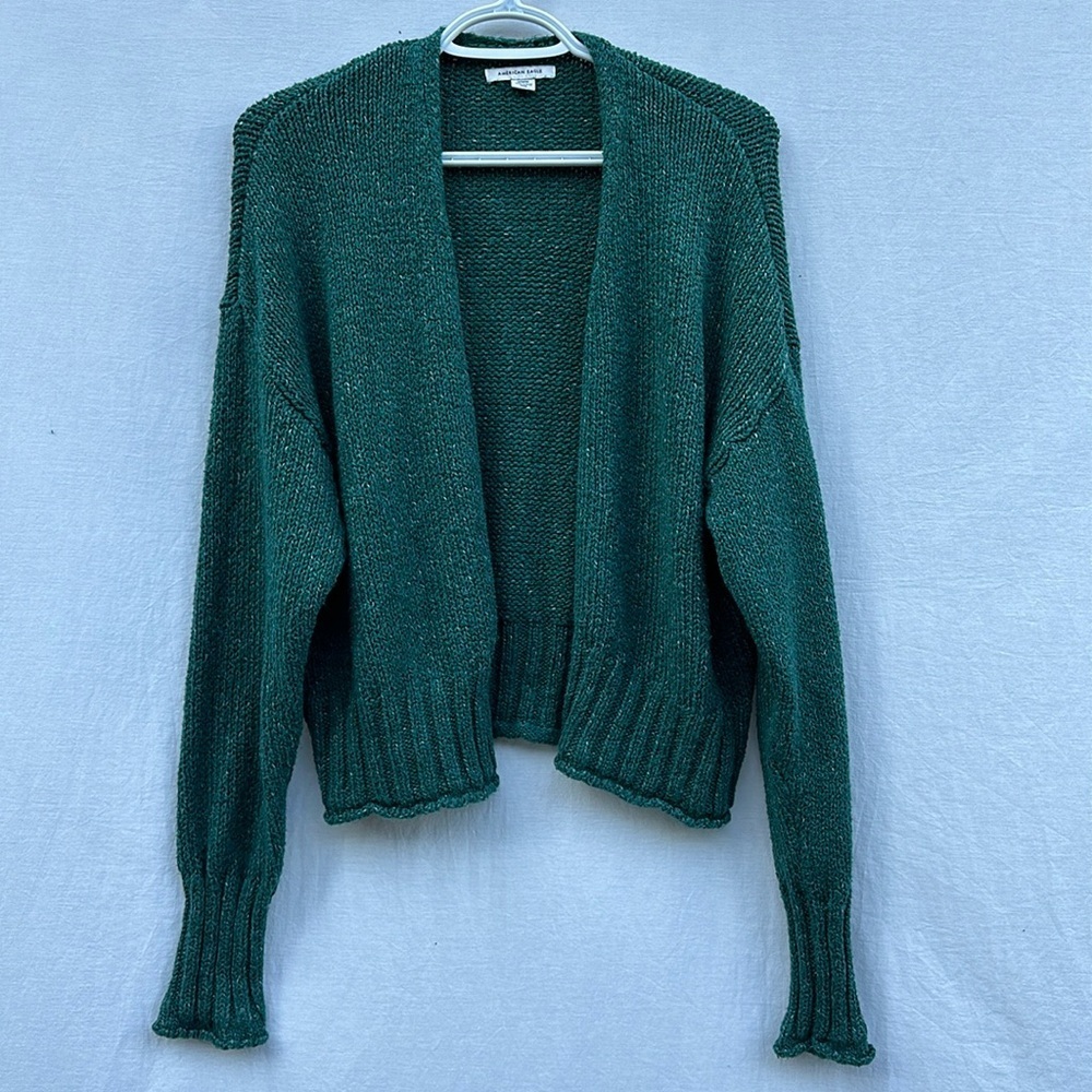 American Eagle Knit Open Front Cardigan Sweater